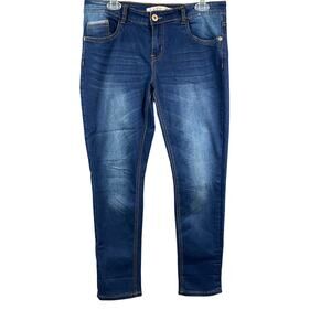 Denim &‎ co jeans sz 8 Easy Stretch Denim Straight Leg Jean Deep Indigo 27"